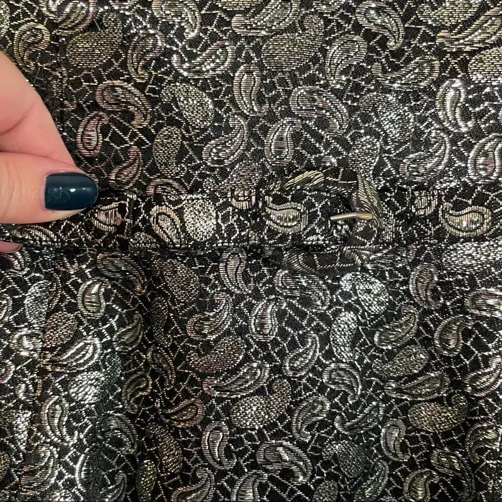 Vintage 60’s Harilela’s Metallic Paisley Dress and Jacket Set - Picture 7 of 9